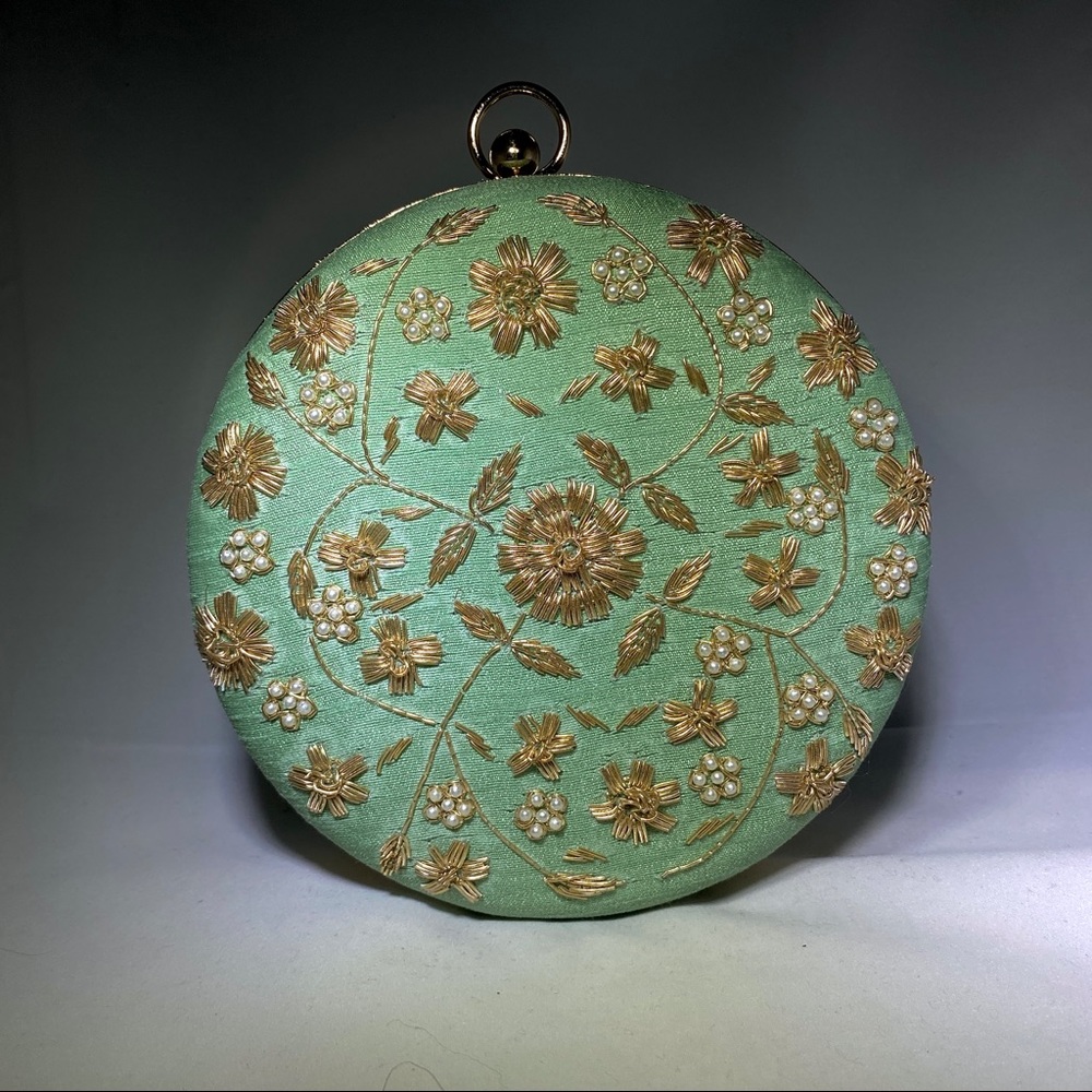 Mint Bridal/Wedding Clutch